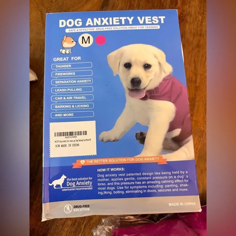 MCHY Dog Anxiety Vest, Anxiety Relief for Dogs, Calming Coat